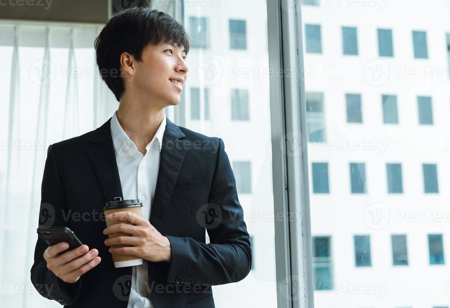 Young businessman in suit photo