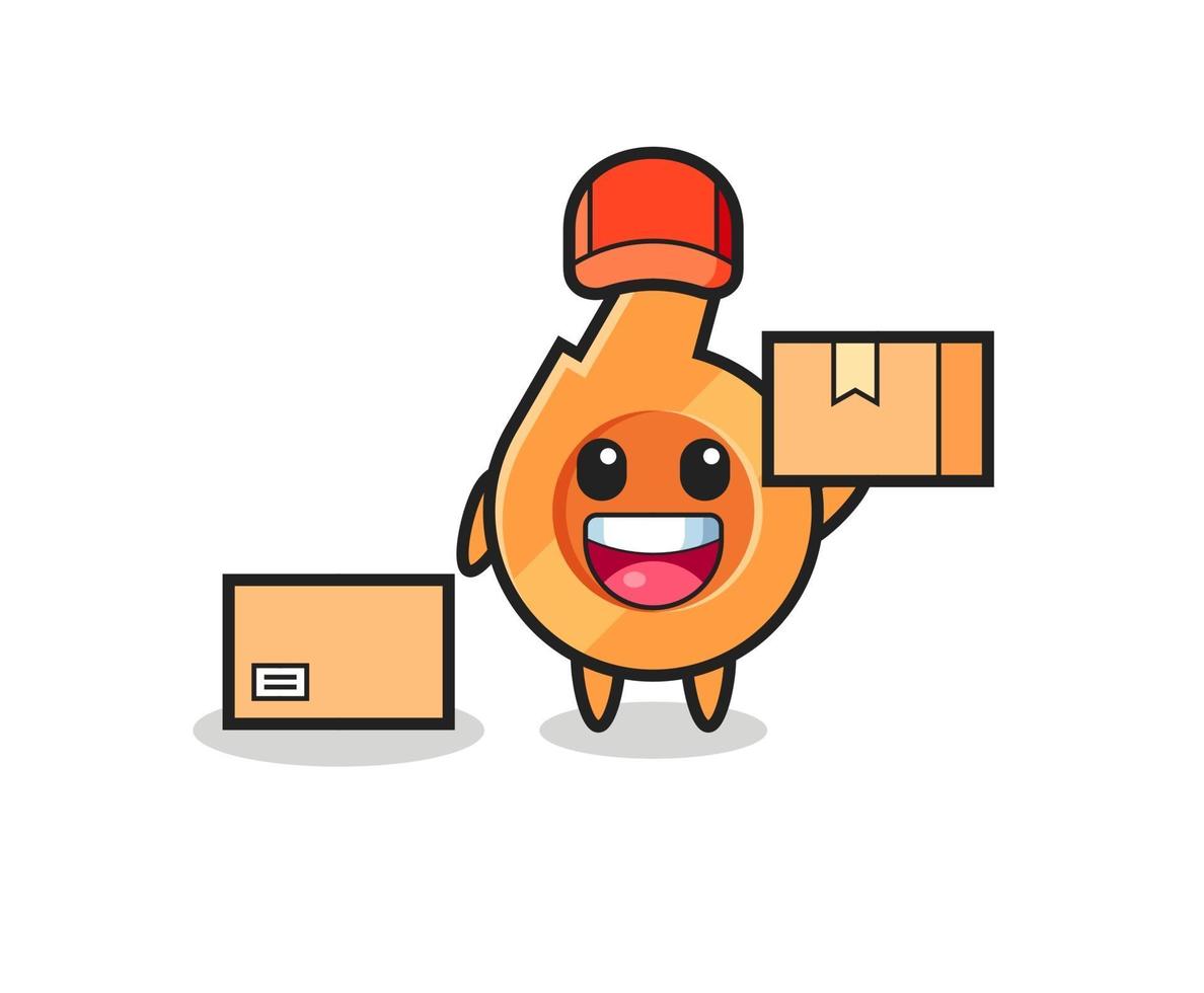 Mascot Illustration of whistle as a courier vector