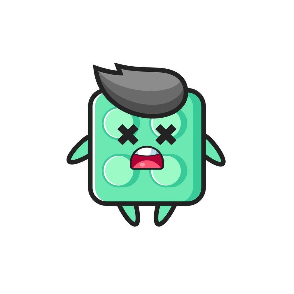 the dead brick toy mascot character vector