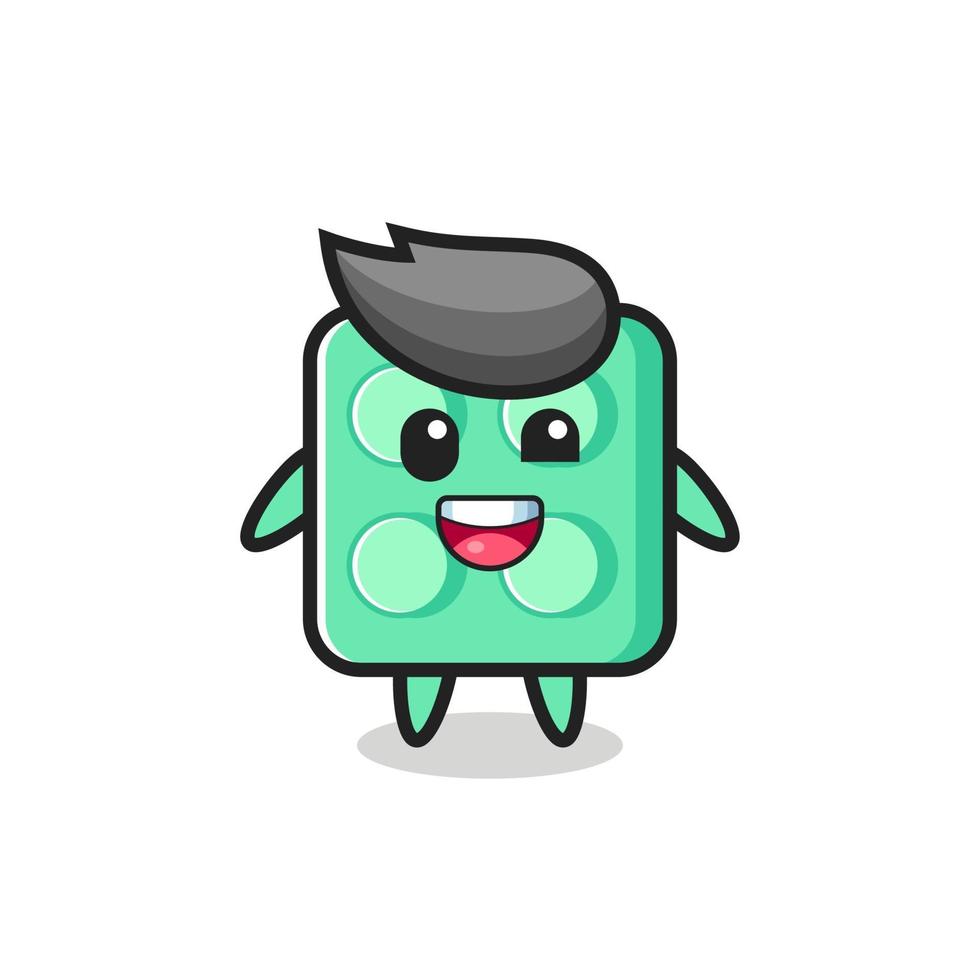 illustration of an brick toy character with awkward poses vector