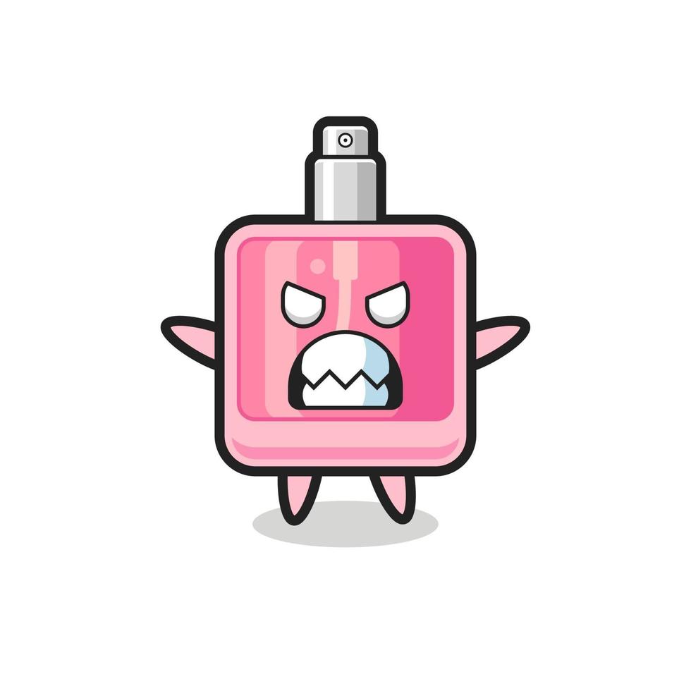 wrathful expression of the perfume mascot character vector
