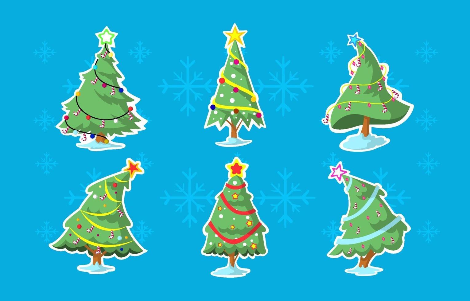 Christmas Tree Sticker vector