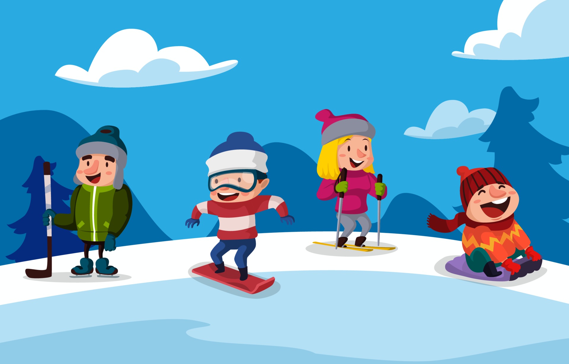 Winter Sport Cartoon Characters 3461148 Vector Art at Vecteezy Winter Sport Cartoon Characters 3461148 Vector Art at Vecteezy