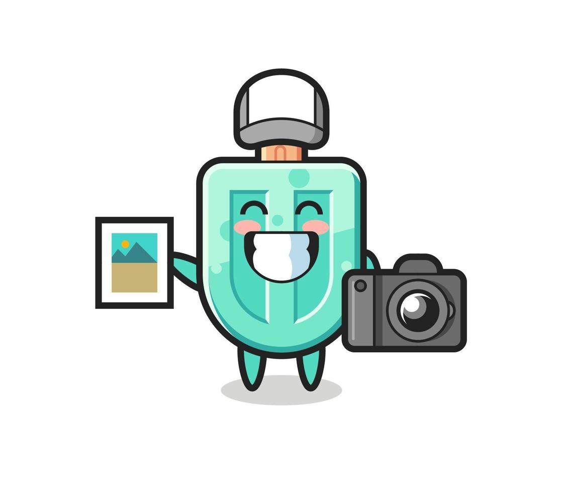 Character Illustration of popsicles as a photographer vector