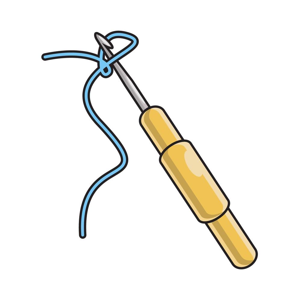 Ilustración de vector de crochet de aguja