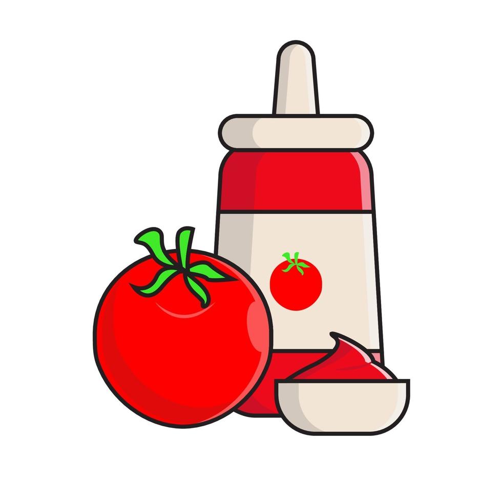 Ilustración de vector de salsa de tomate