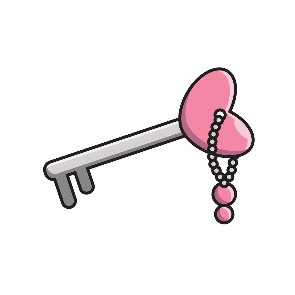 key heart vector illustration