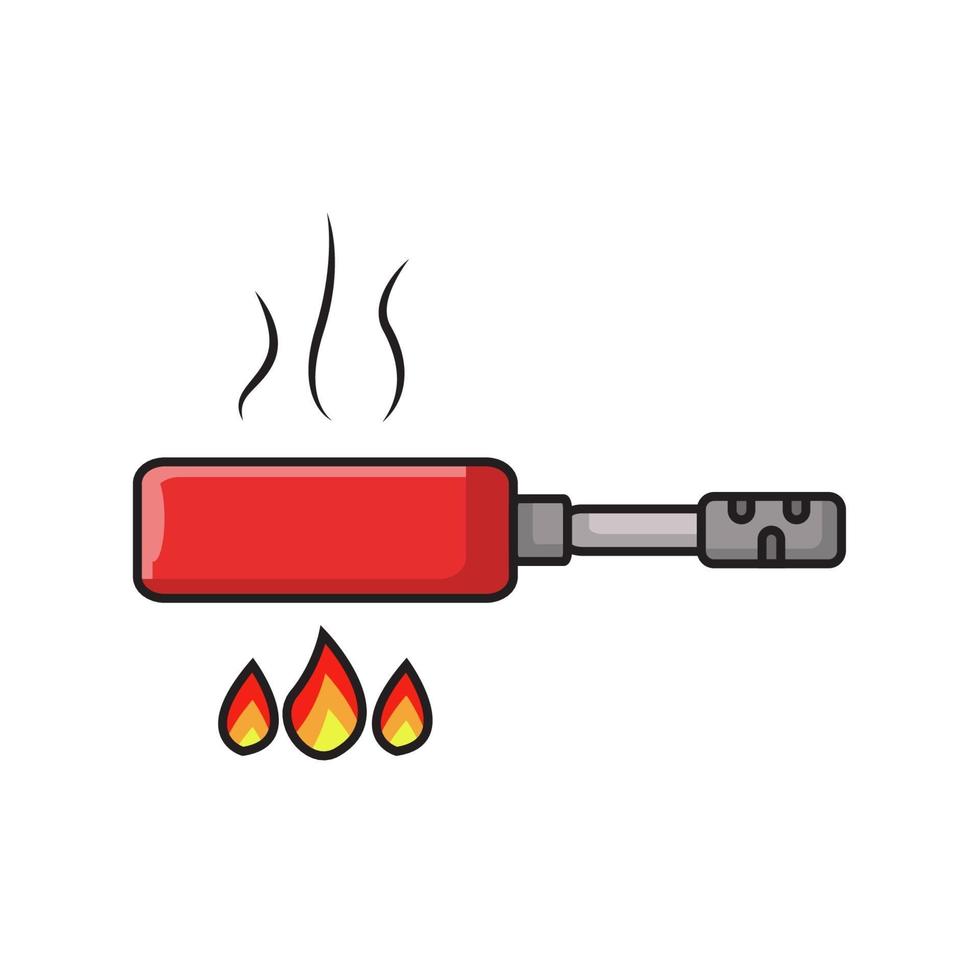 red frying pan vector