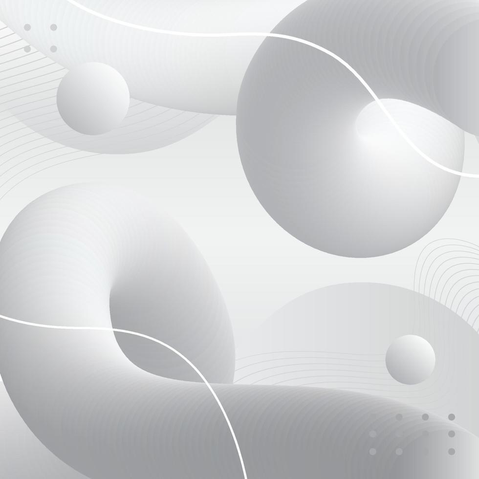 Fluid Shape and Circle Grayscale vector
