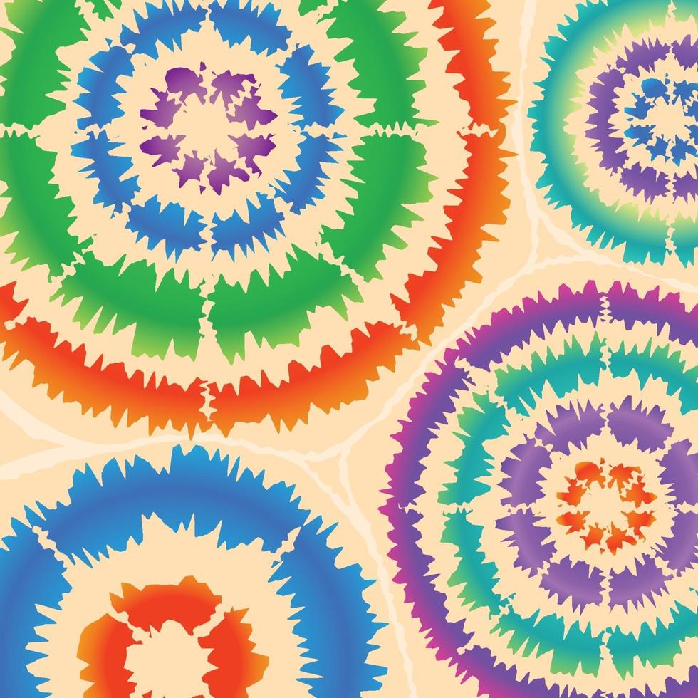 Colorful Tie Dye Abstract Radial Shape vector