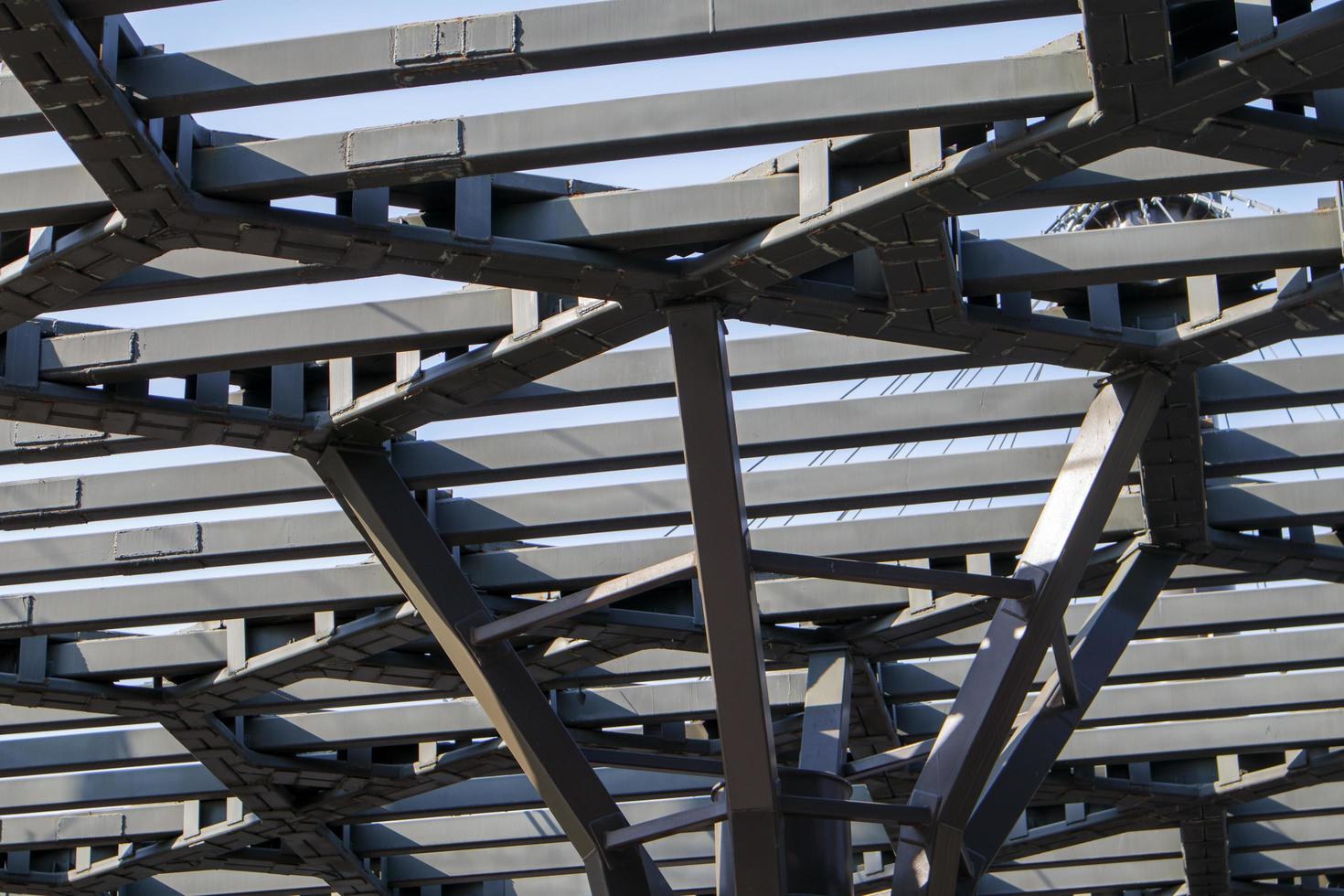 Pergola canopy, structural elements. An architectural structure photo