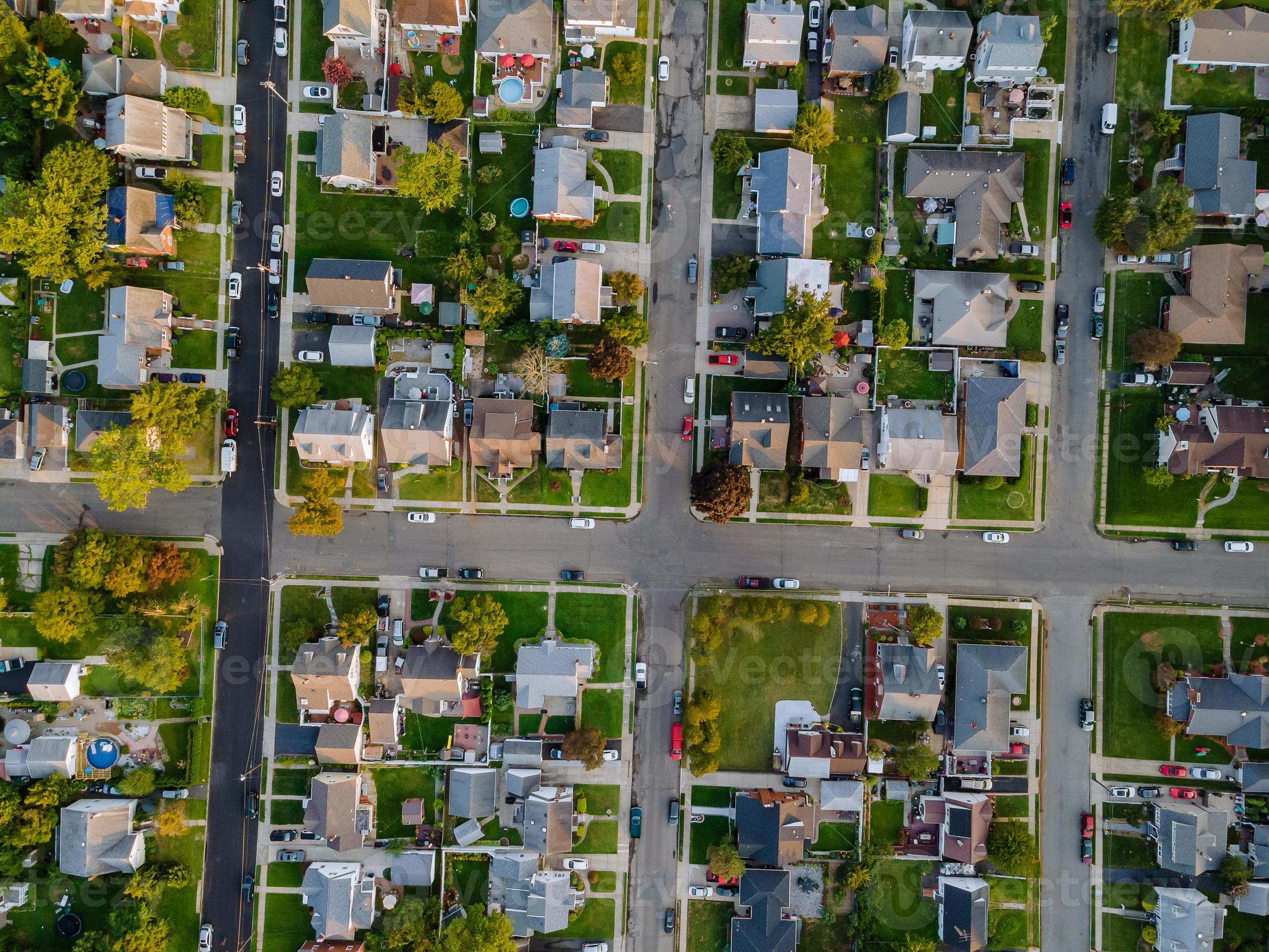 Aerial View Of A Small Town 3461781 Stock Photo At Vecteezy