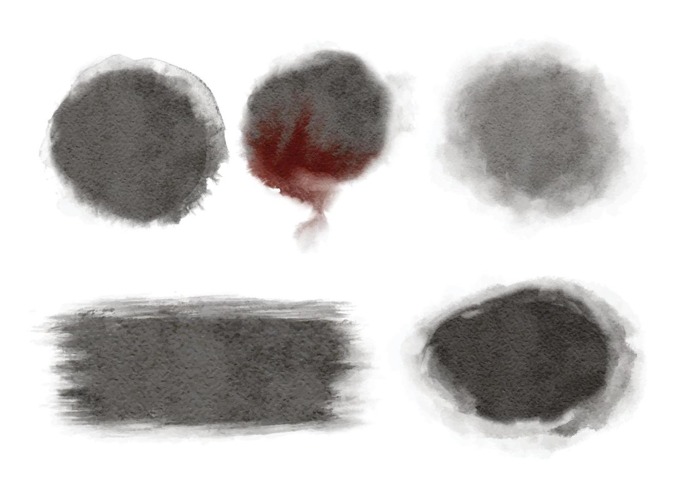 textura de fondo de acuarela de halloween. circulo color negro vector