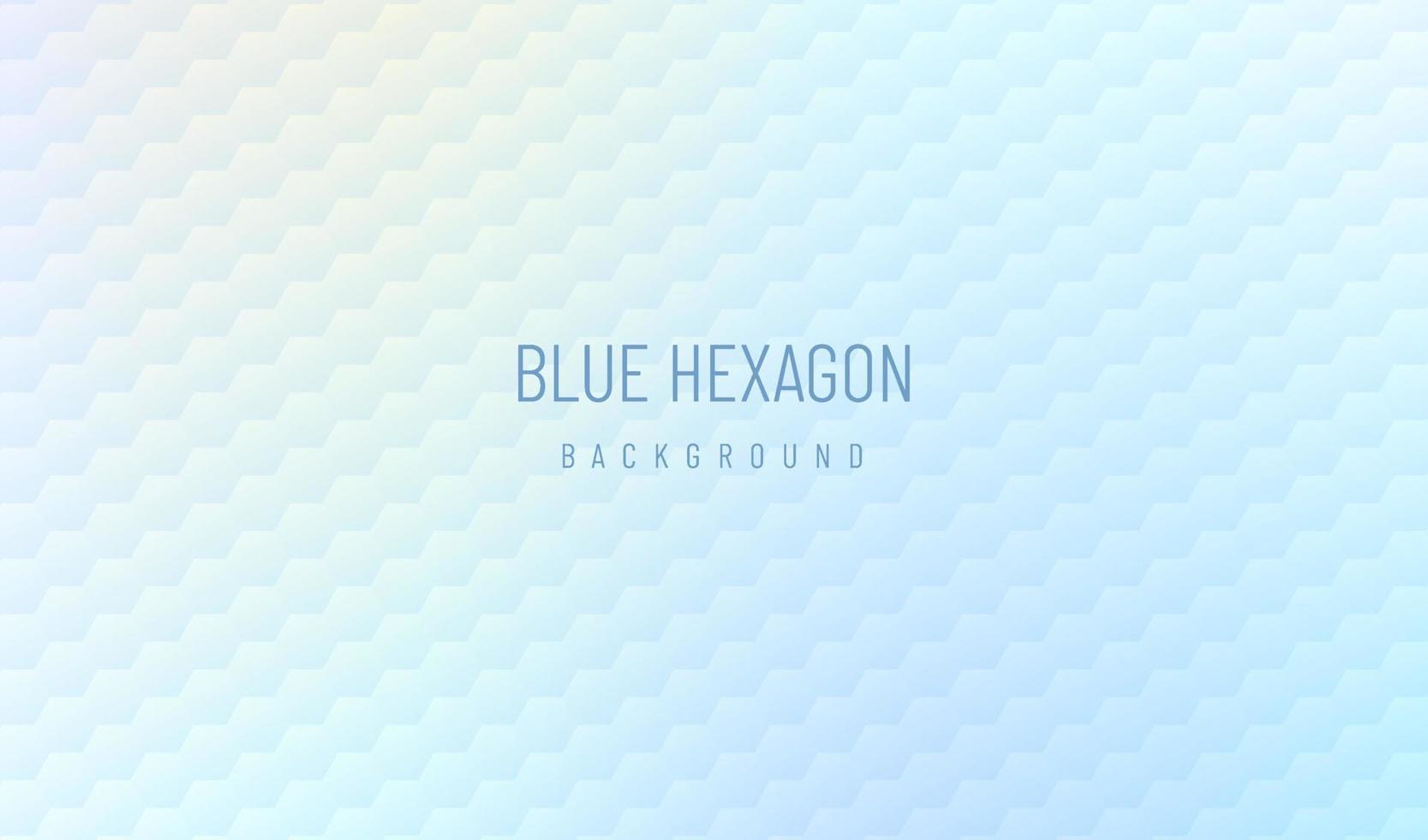 Geometric hexagon pattern on blue blurred hologram abstract background vector