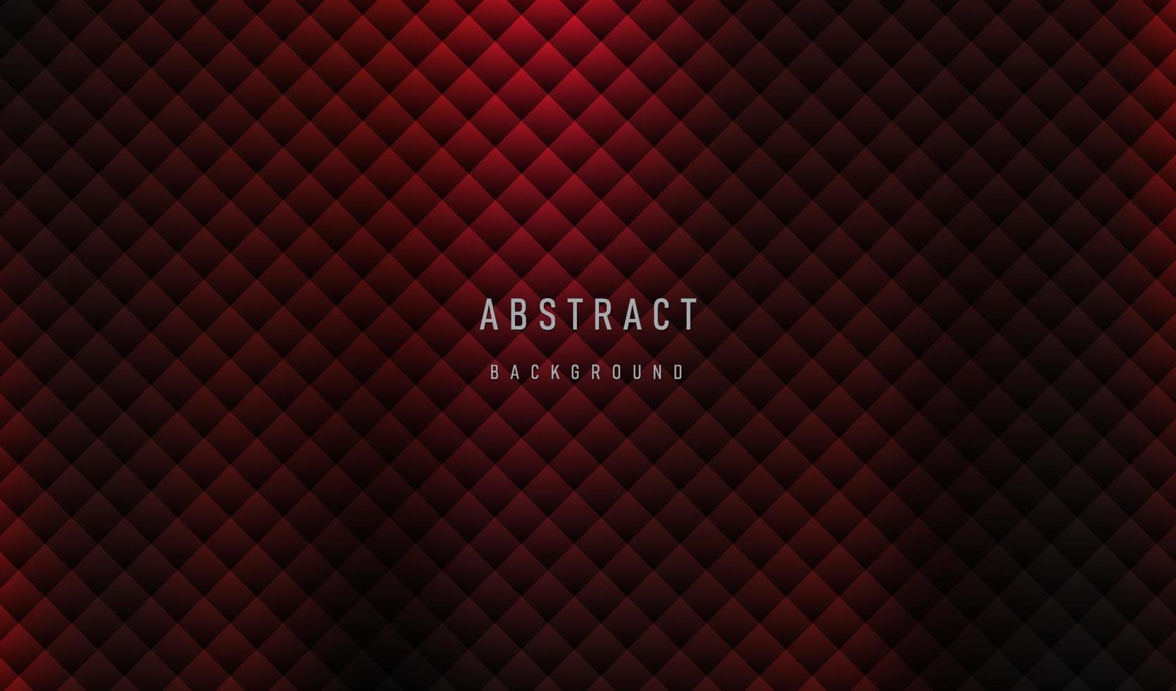 Abstract geometric square pattern on red and black blurred background. vector