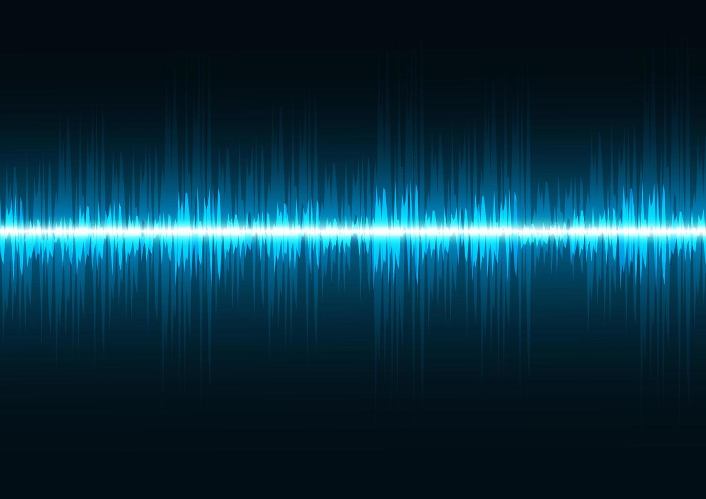 Sound waves dark blue light. Abstract technology background. vector