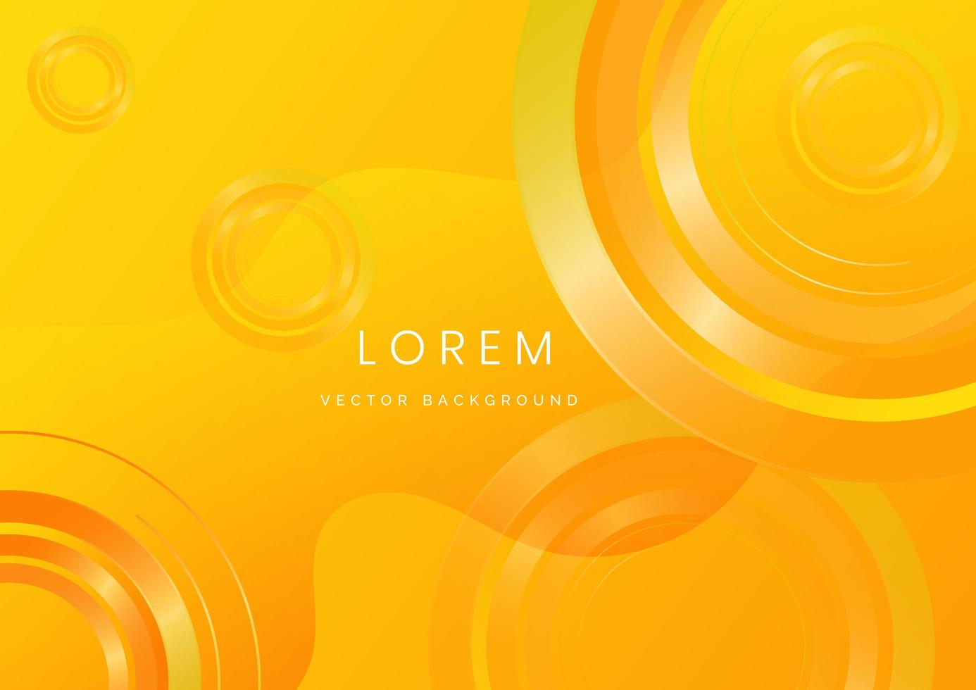 Abstract modern yellow and orange fluid shape background. vector