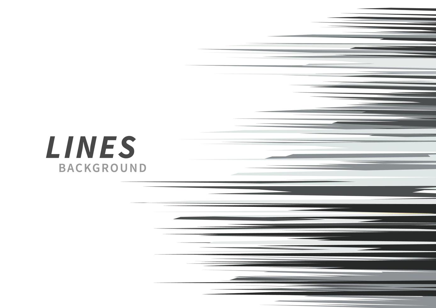 Abstract horizontal grey and black stripe lines on white background. vector