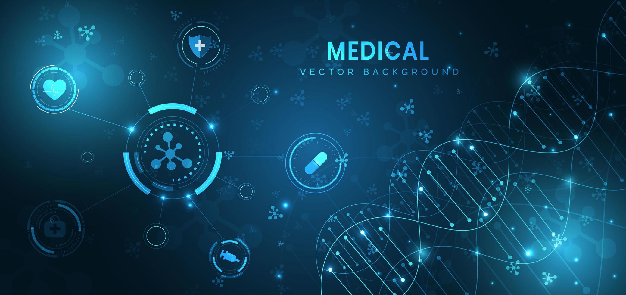 Medical technology and science concept and health care background. vector