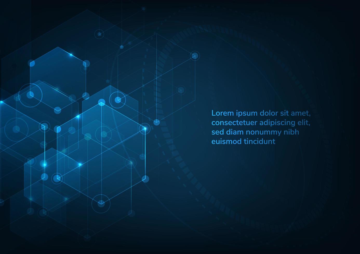 Abstract technology hexagon concept background. vector