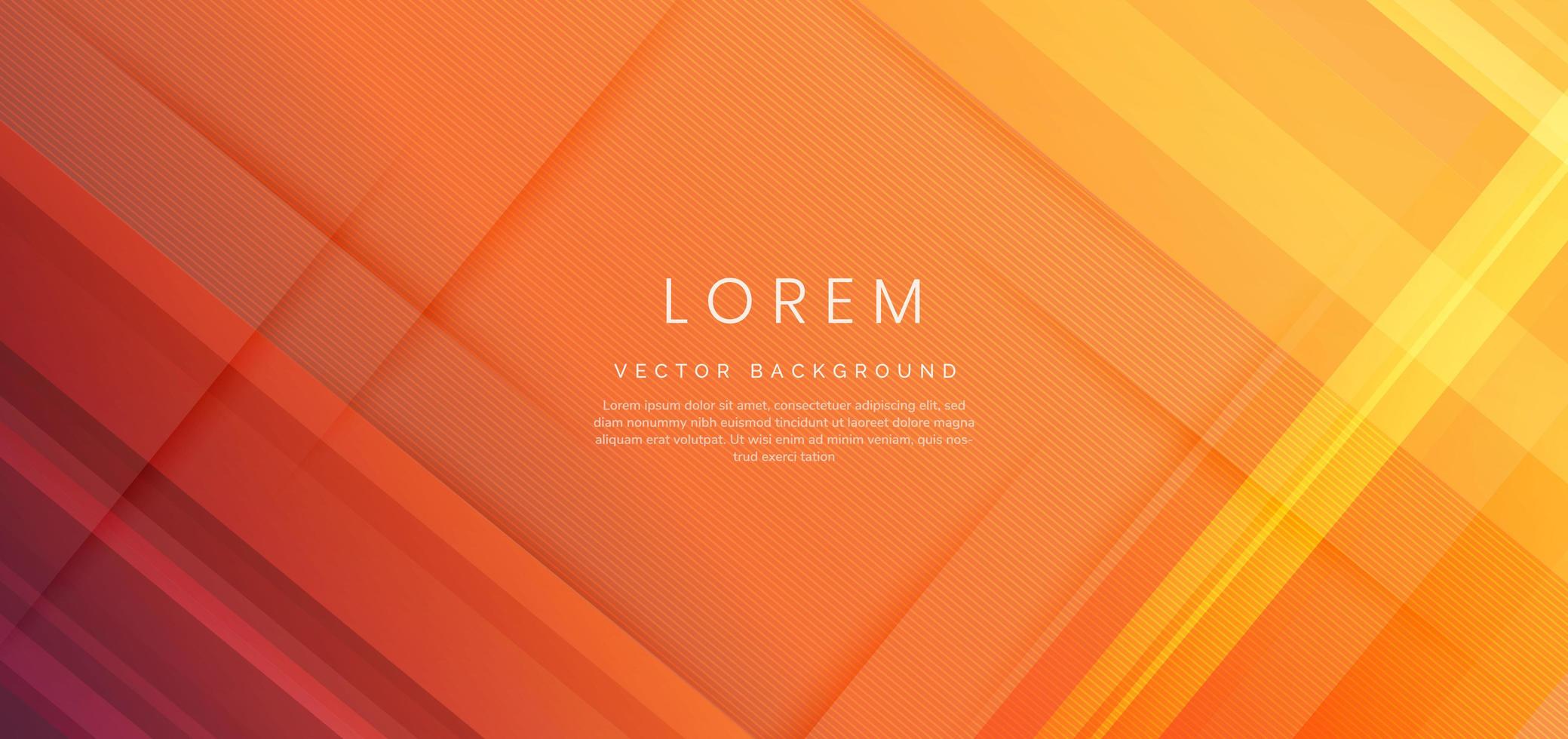 Abstract orange gradient geometric diagonal overlay layer background. vector