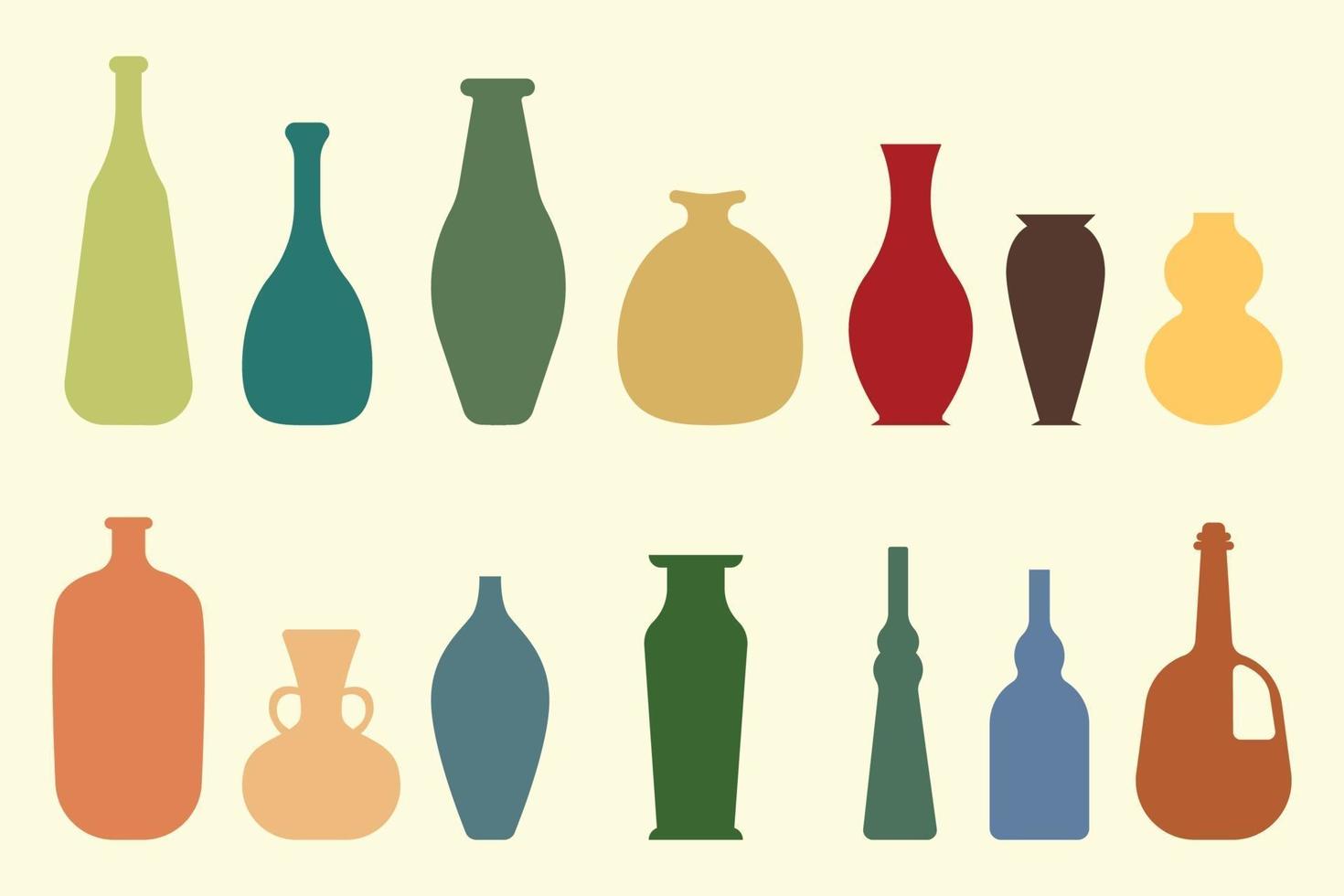 abstract vase collection vector