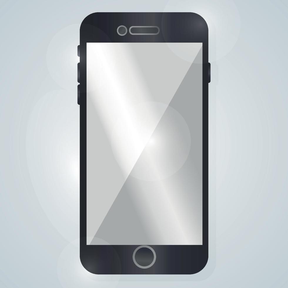 Realistic shiny smartphone vector Mobile phone display isolated