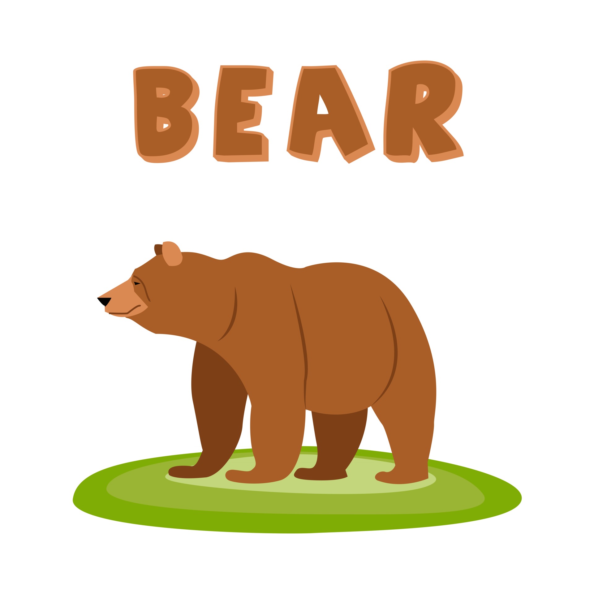 Bear cartoon vector illustration for kids learning for free download  3462657 Vector Art at Vecteezy