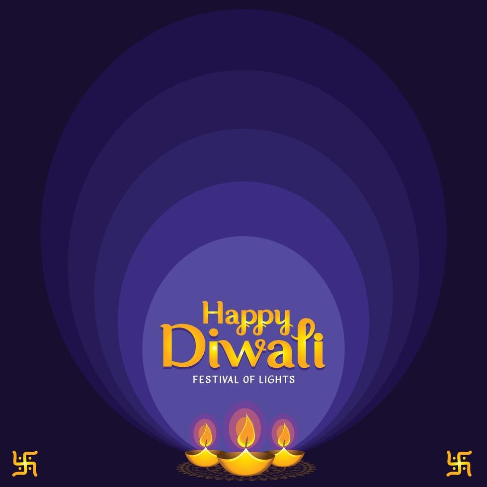 Happy Diwali greetings vector design free download