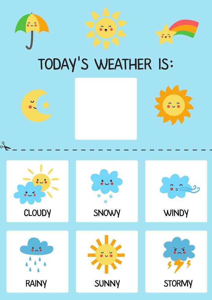 Today weather template vector