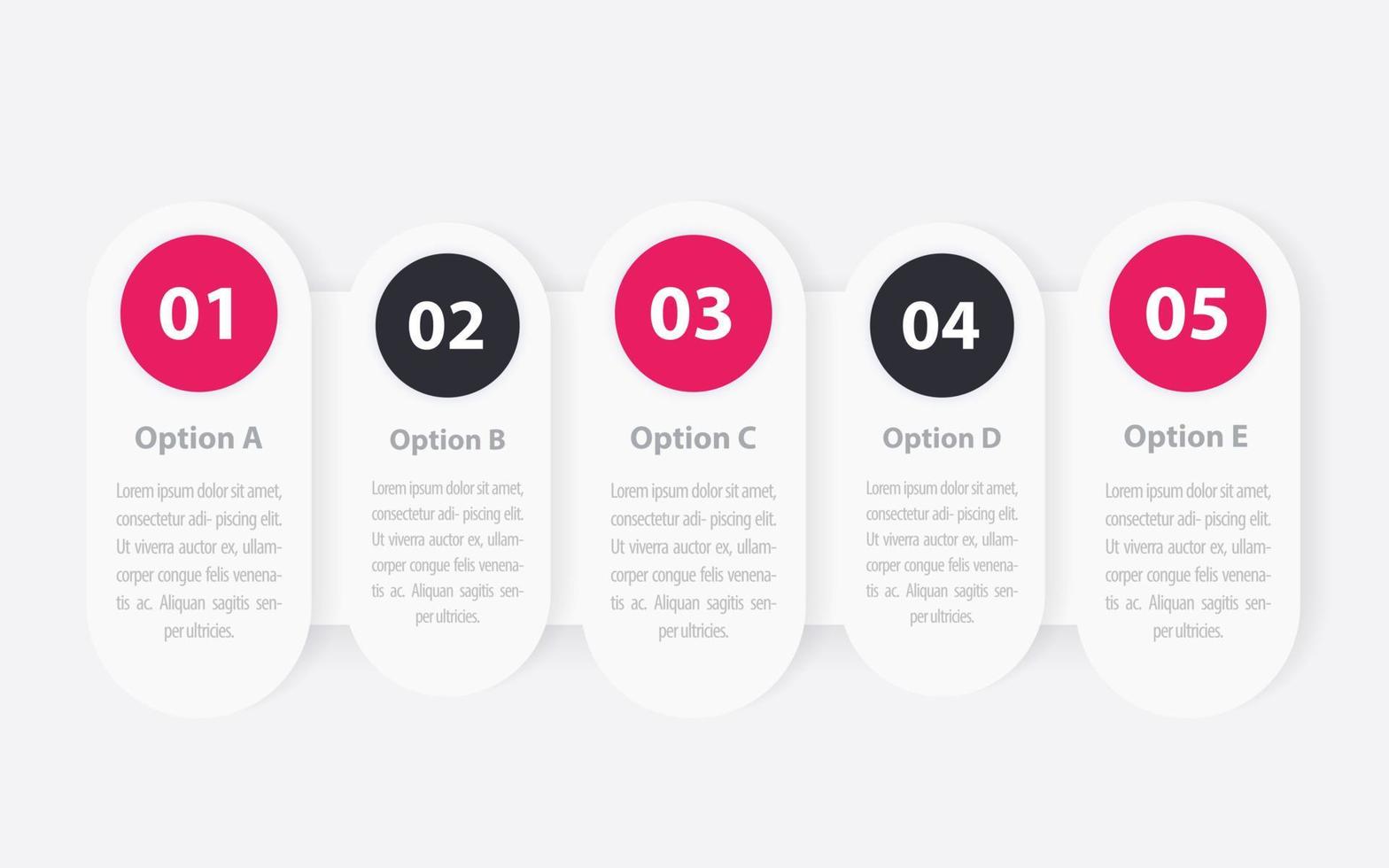 1, 2, 3, 4, 5 steps, business infographics, timeline vector