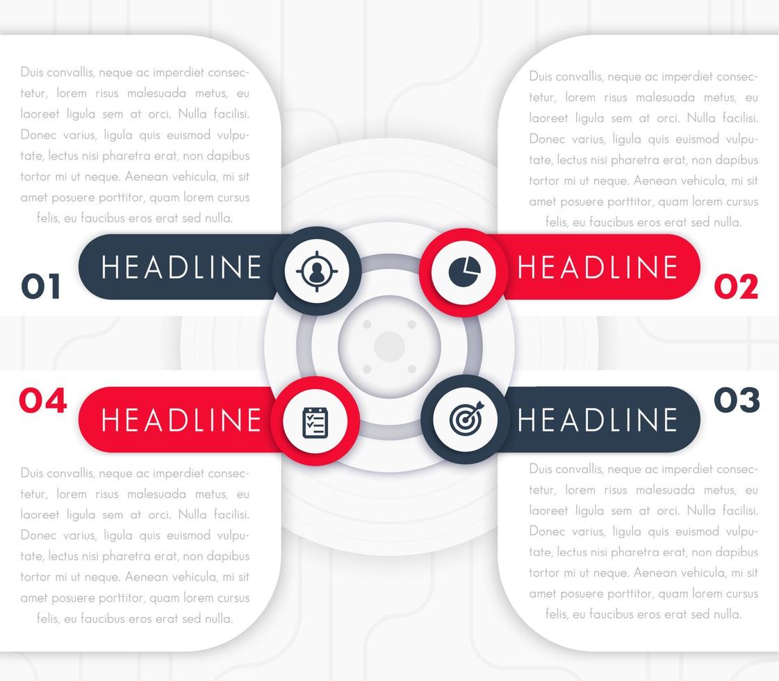 1,2,3,4, steps, timeline, vector infographics design