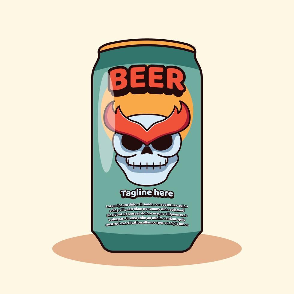 mascota de ilustración de cerveza vector