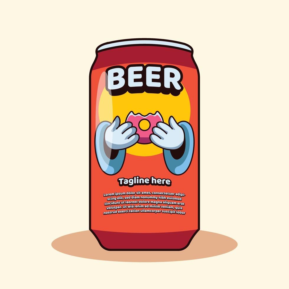 logotipo de mascotas de botella de cerveza vector