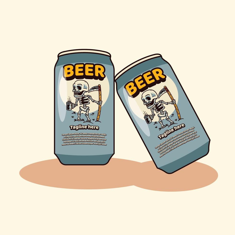 dibujos animados de ilustración de cerveza vector