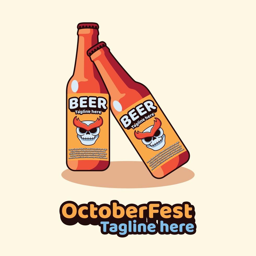 logotipo de la botella de cerveza vector