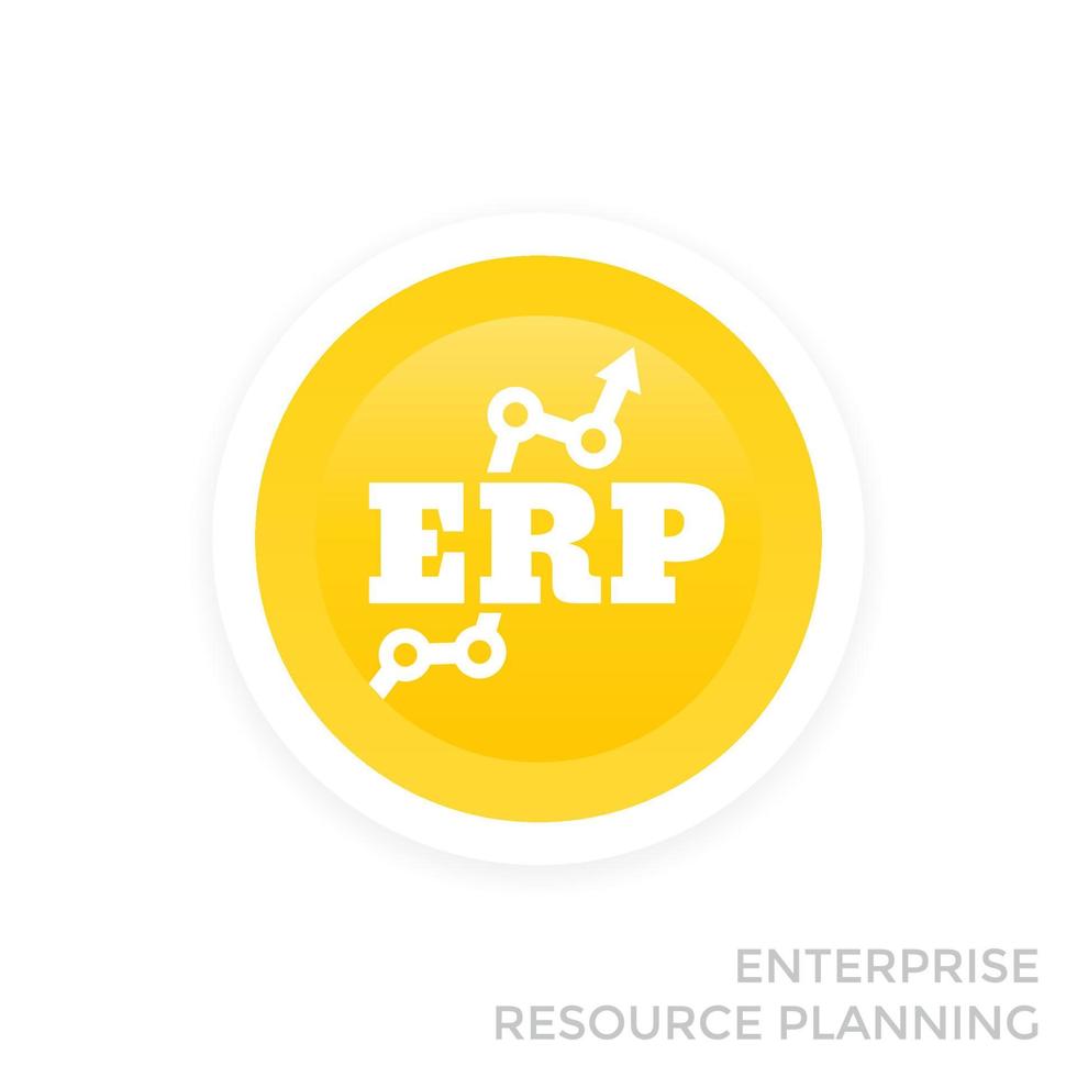 ERP system vector icon