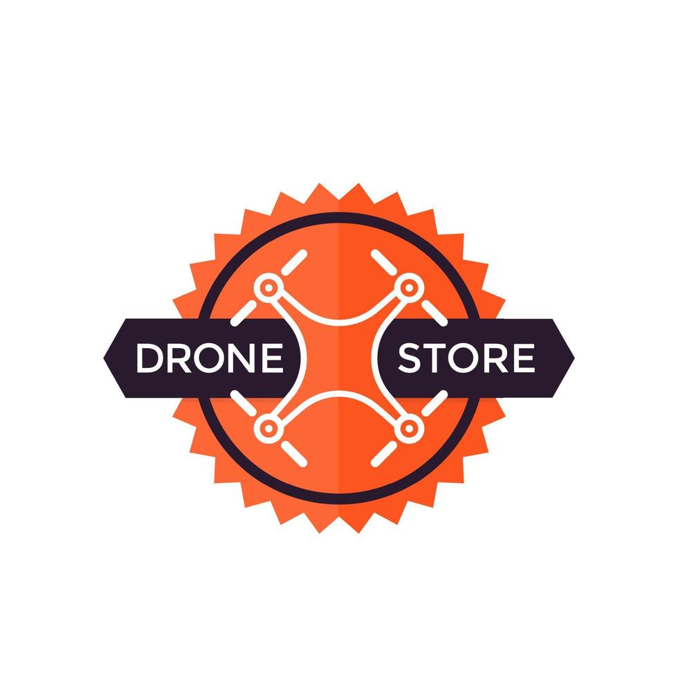 Drone store logo design vector