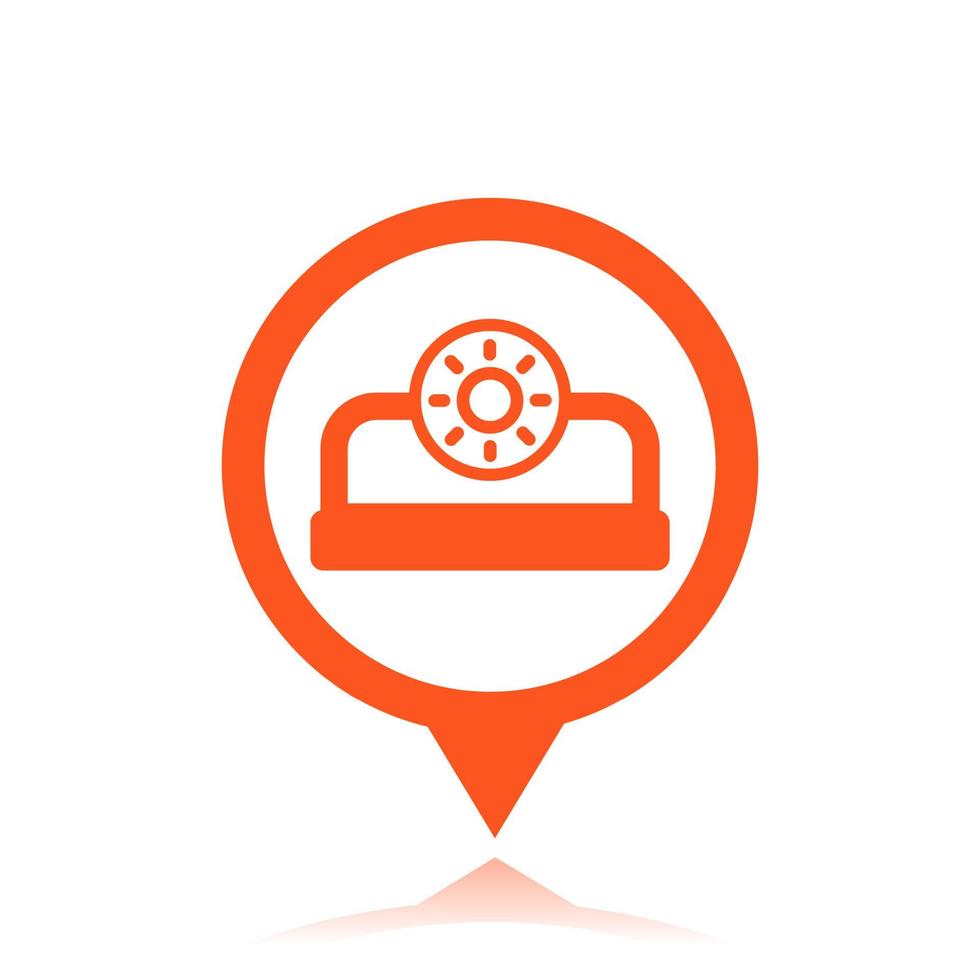 solarium icon on mark vector
