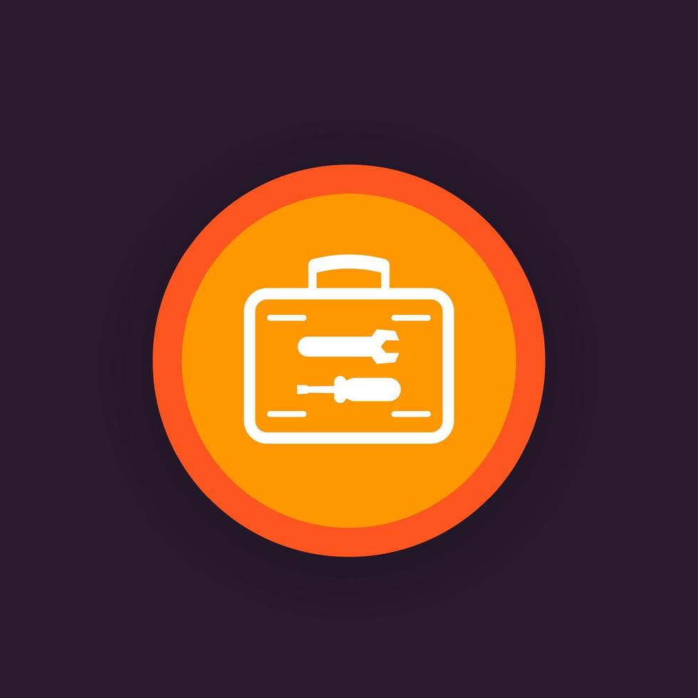 repair tools bag icon vector