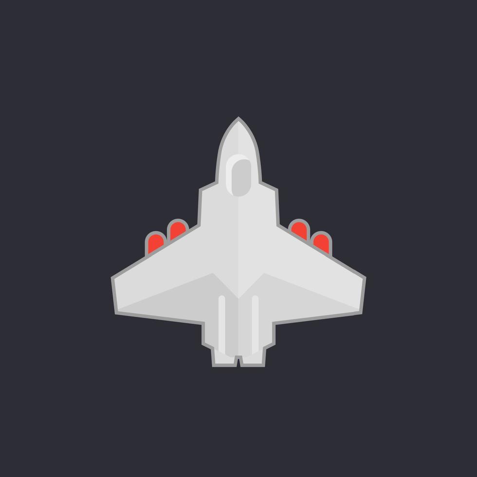 combat aircraft, jet icon vector