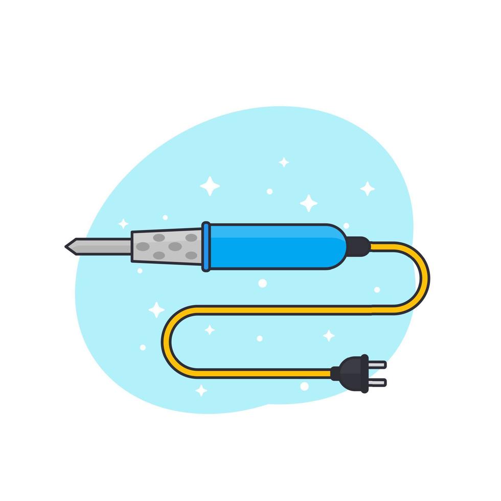 soldering iron, vector illustration in flat style