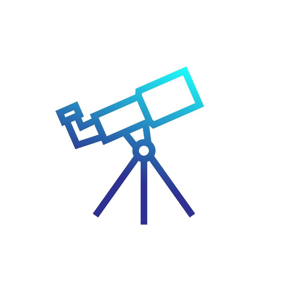 telescopio, icono de astronomía vector