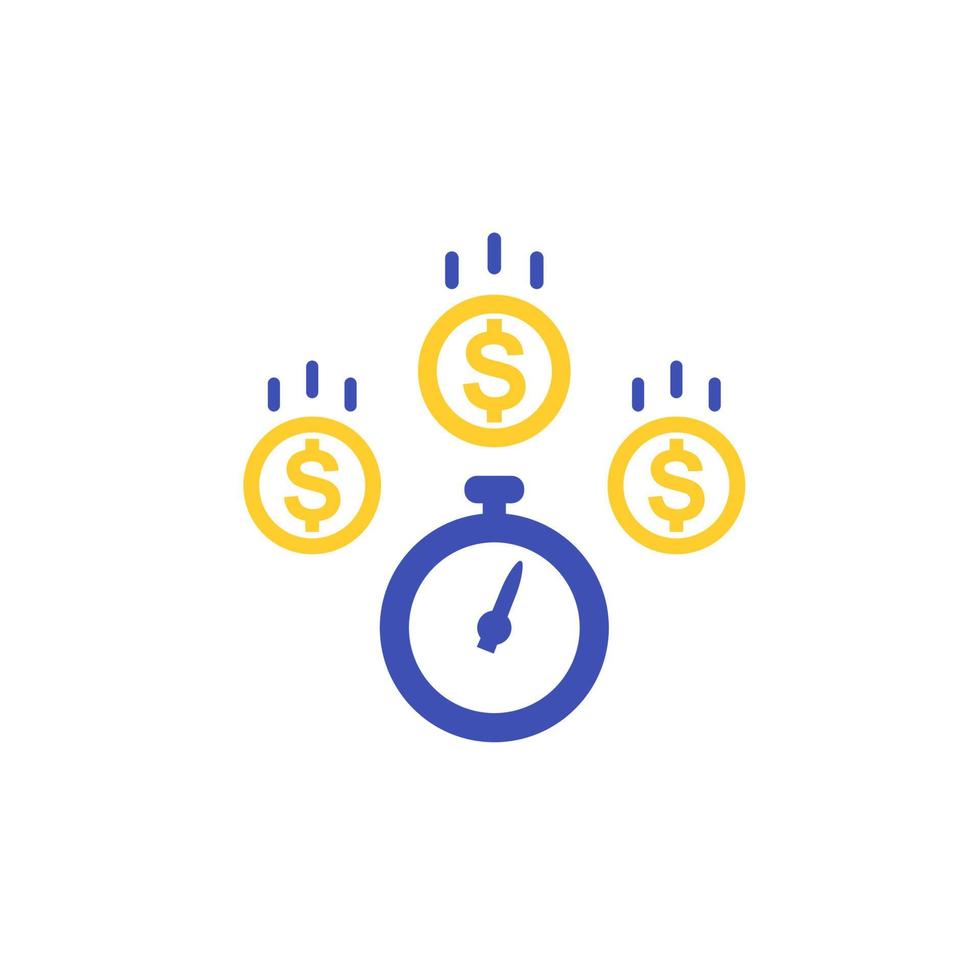 fast loan icon on white vector