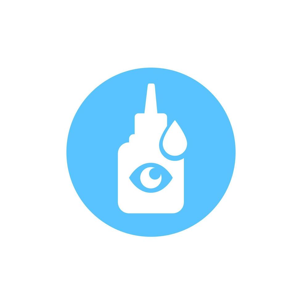 Eye drops bottle vector icon