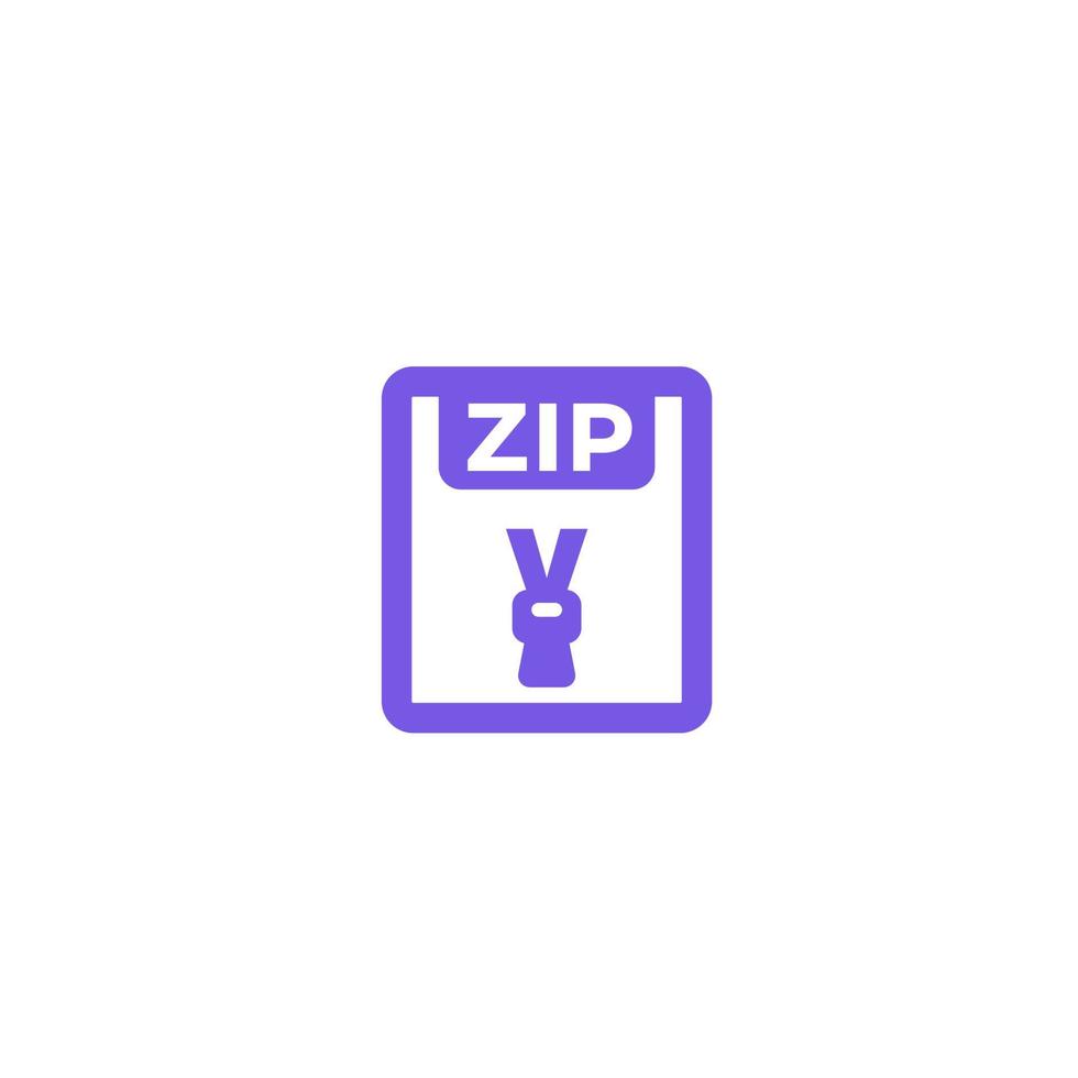 icono de archivo zip, vector