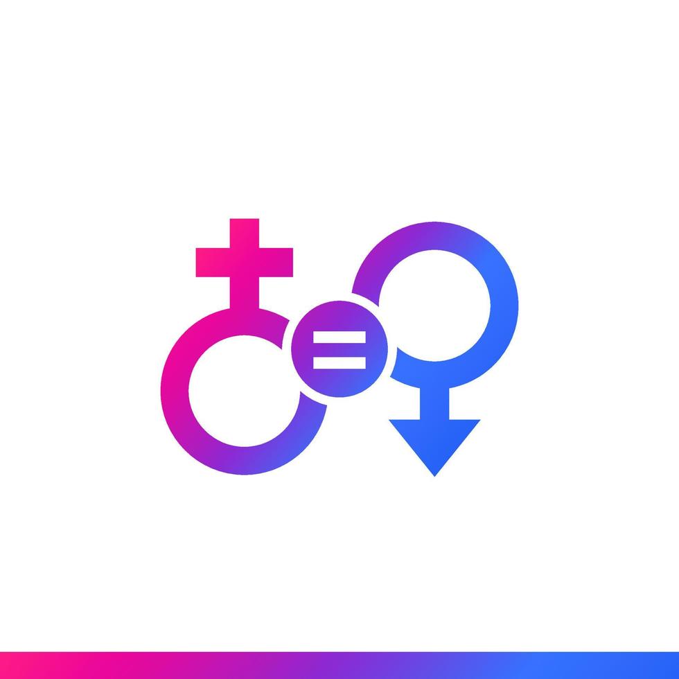 gender equality and equal rights, vector icon