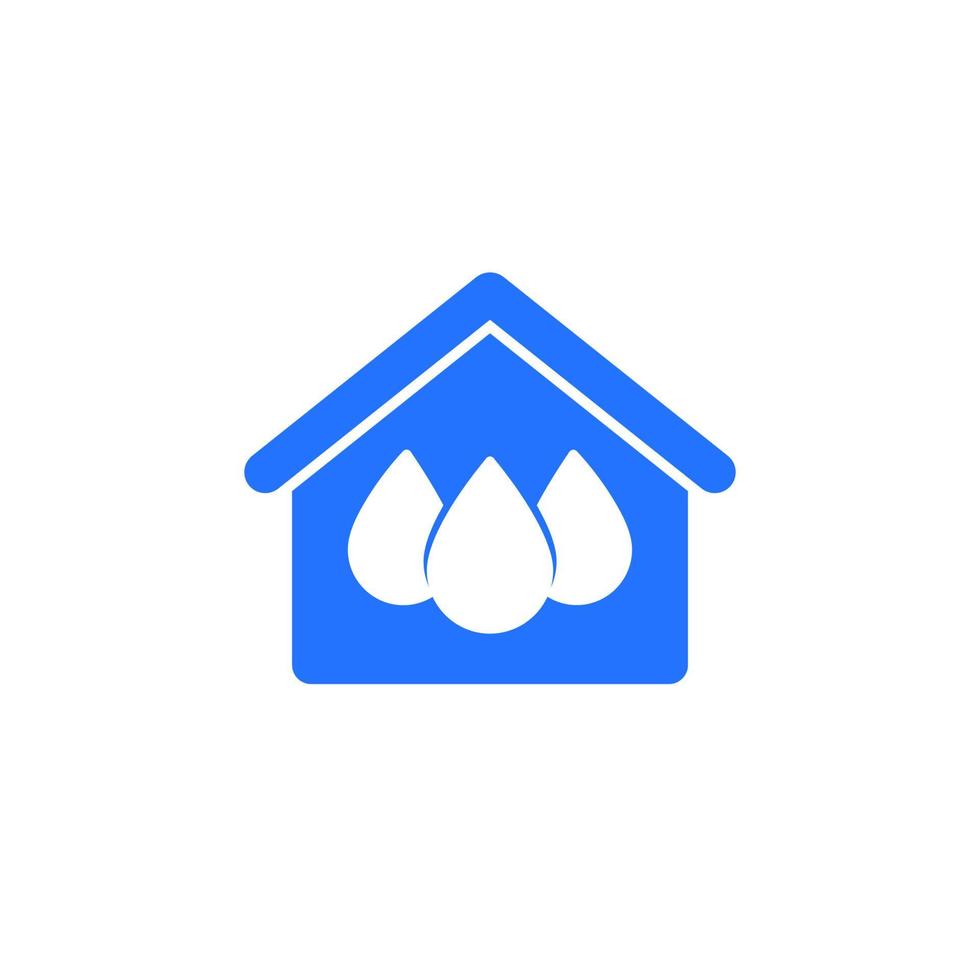 house and water icon on white vector