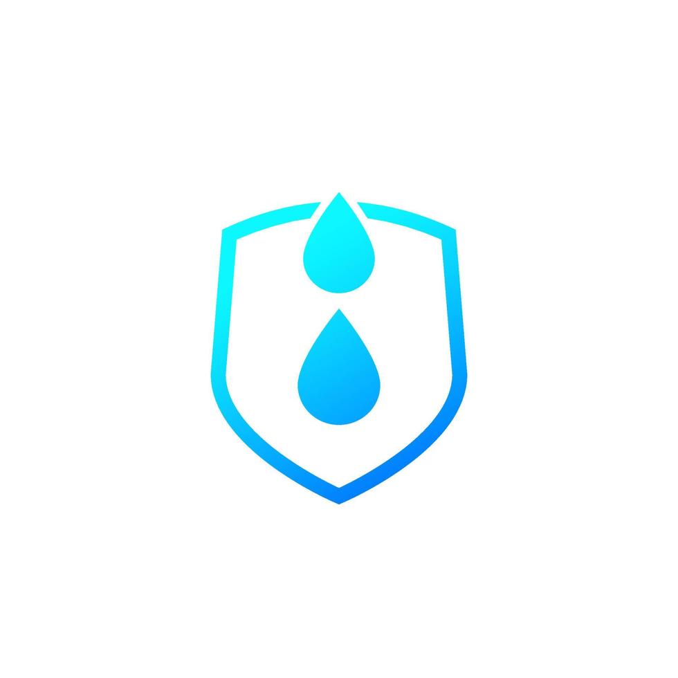 waterproof or water resistant icon vector