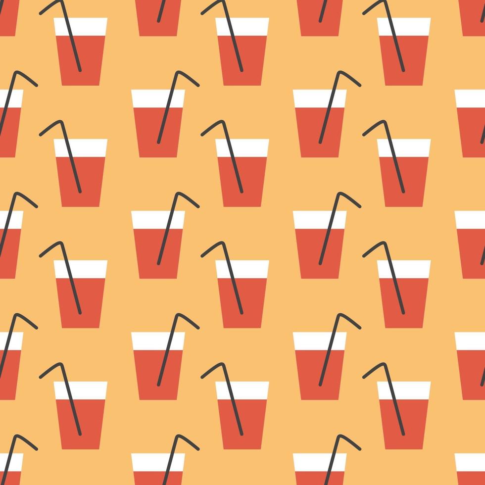 Red Juice Watermelon Seamless Pattern vector